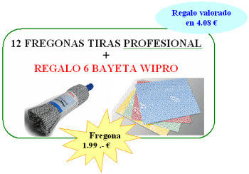 12 FREGONAS TIRAS PROFESIONAL+REGALO 6 BAYETA WIPRO